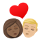 Kiss- Woman- Man- Medium-Dark Skin Tone- Medium-Light Skin Tone emoji on Emojione